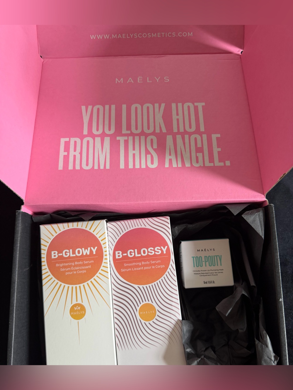 MAËLYS B-Glowy & B-Glossy Body Serums - Pink Packaging Duo
